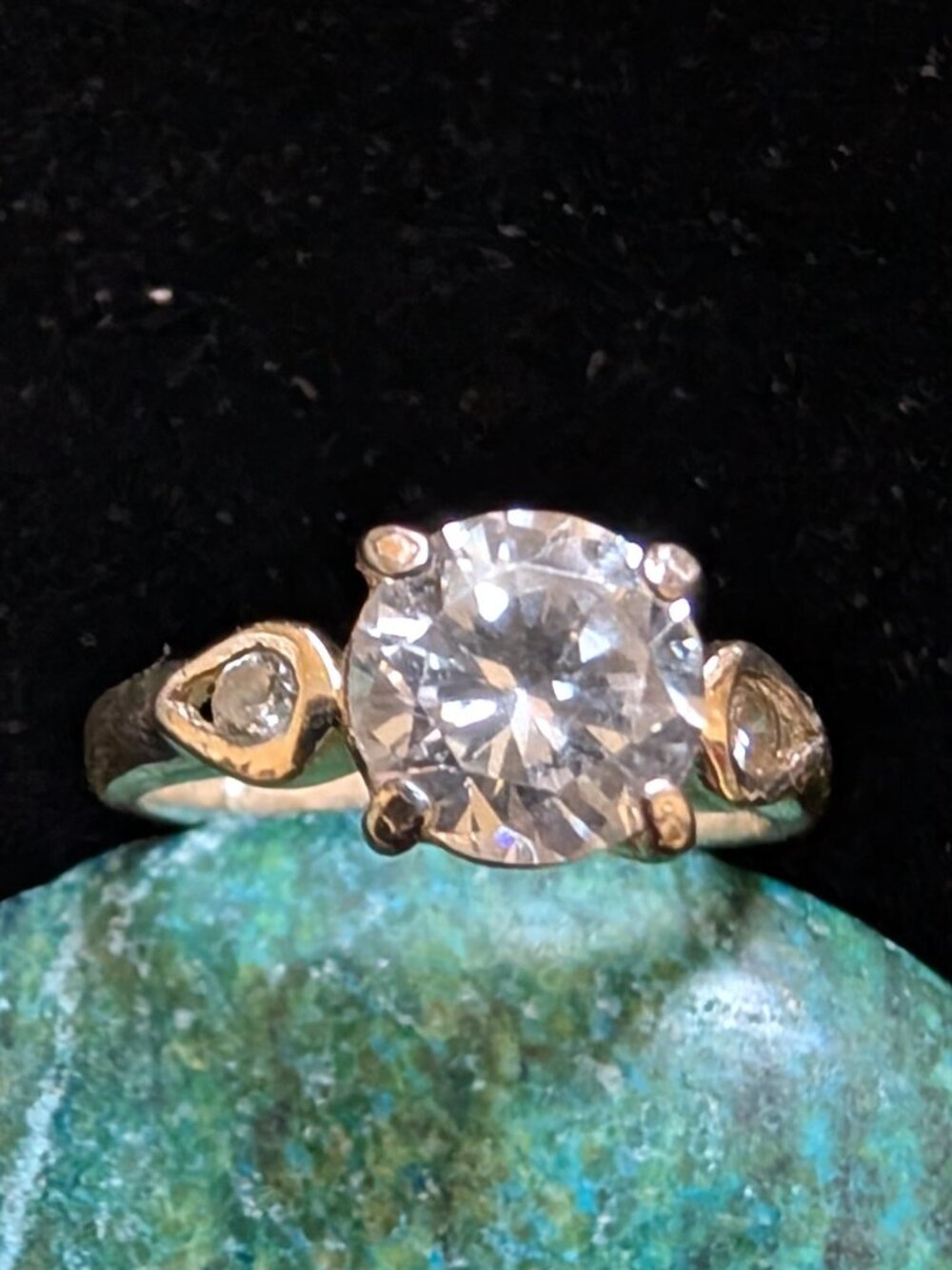 Women's Sterling Silver Moissanite Ring Size 7